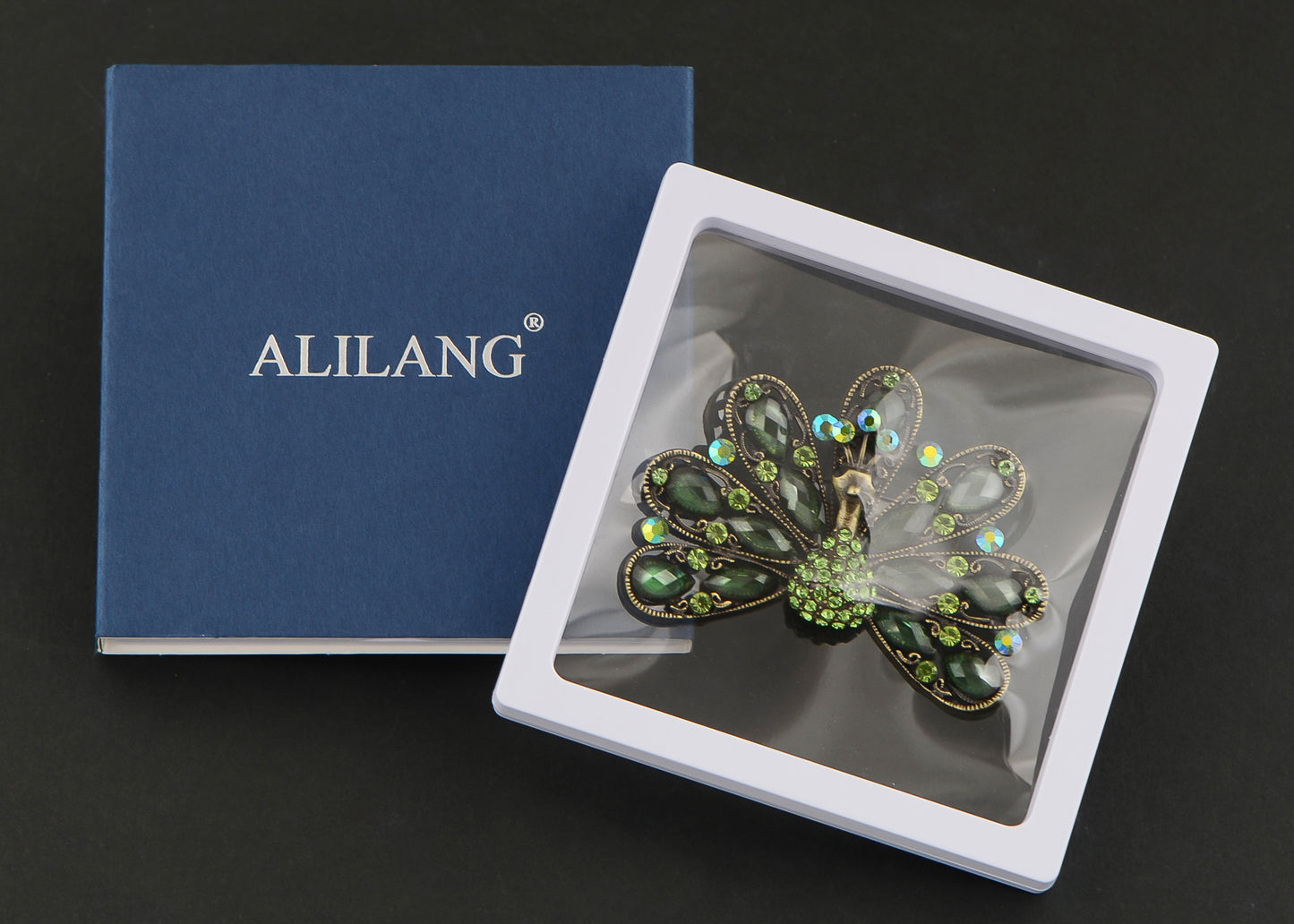 Dancing Peacock Feather Bird Pin Brooch Jewelry