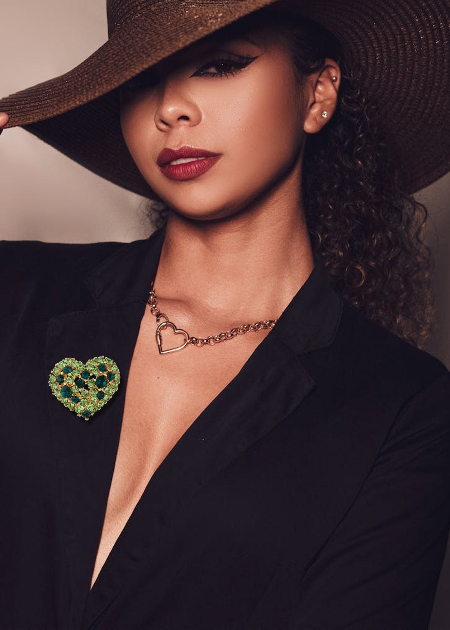 Valentine Heart Love Brooch Pin