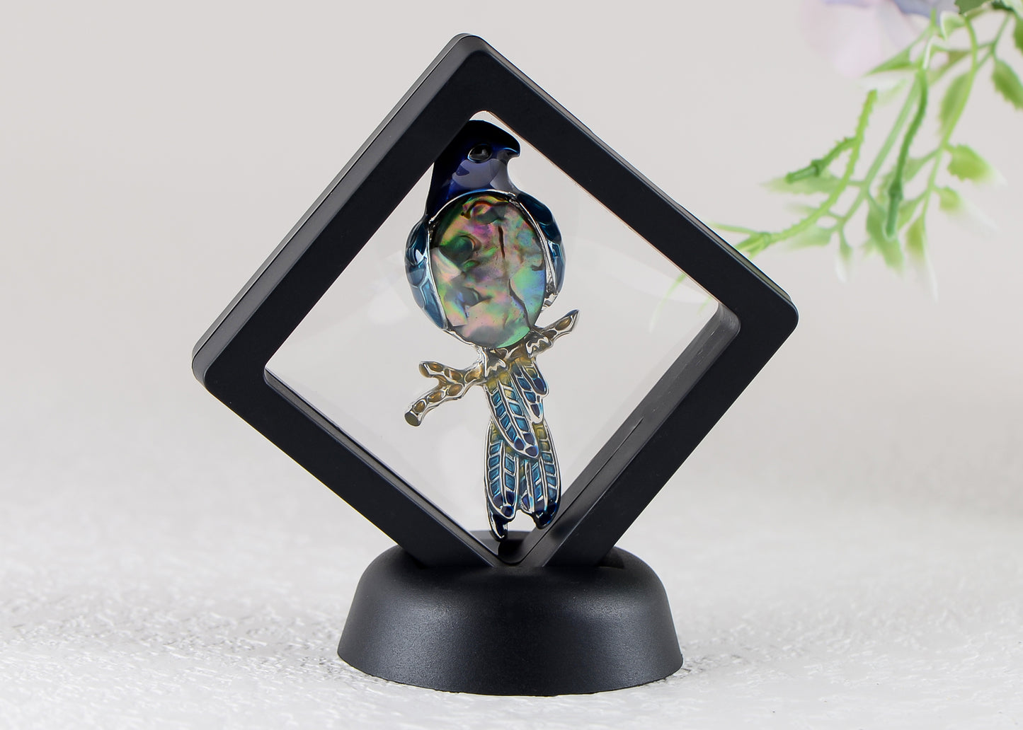 Alilang Multicolored Enamel Large Stones Bird Animal Brooch Pin Pendant Custom Jewelry Gifts for Women Teen Girls