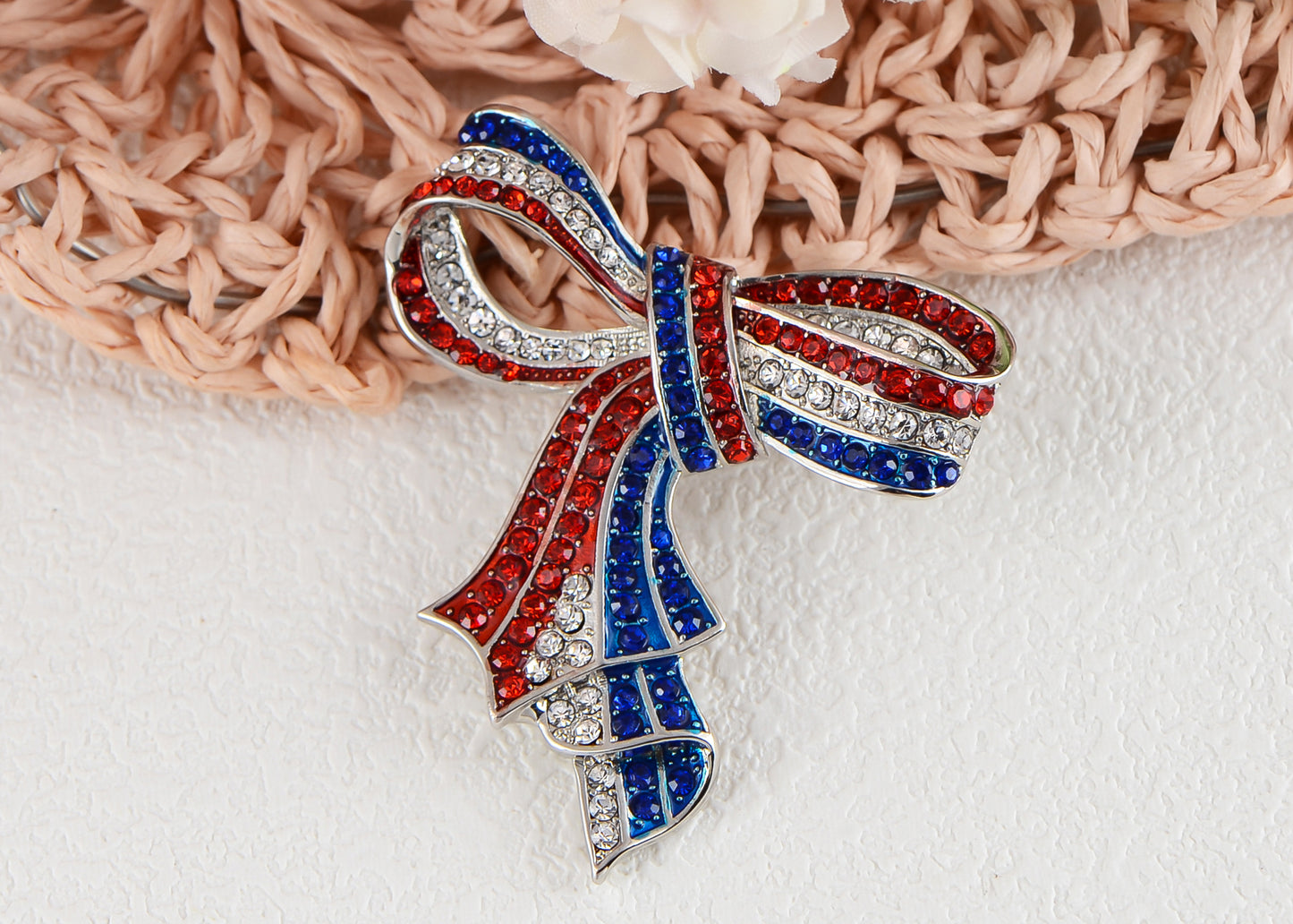 4th Of July American USA Flag Pin Brooch