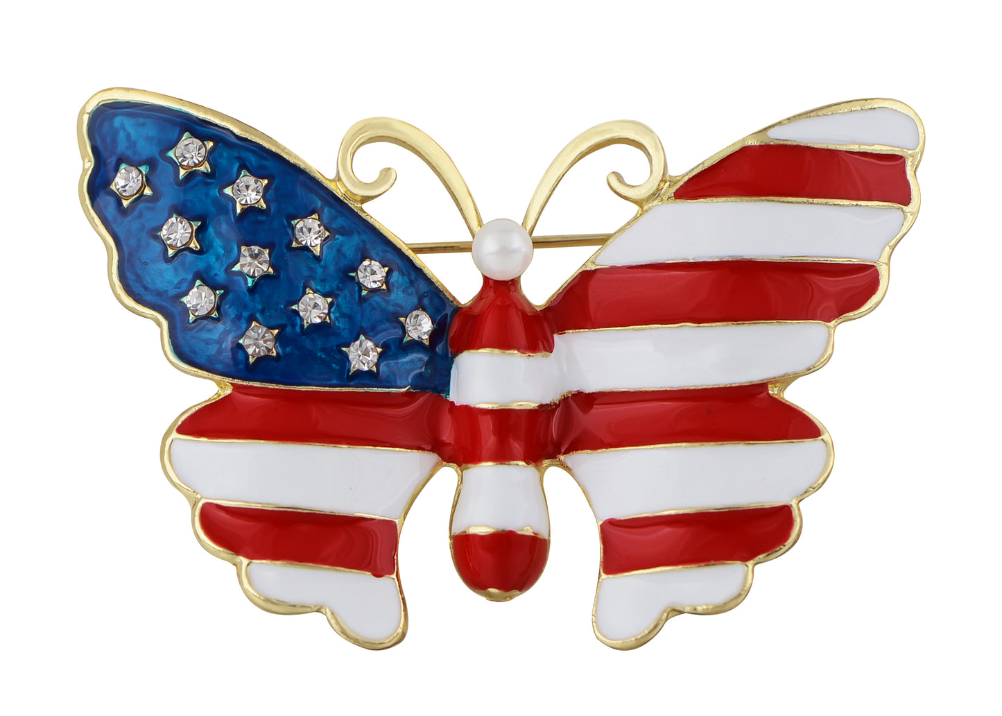 4th Of July American USA Flag Pin Brooch