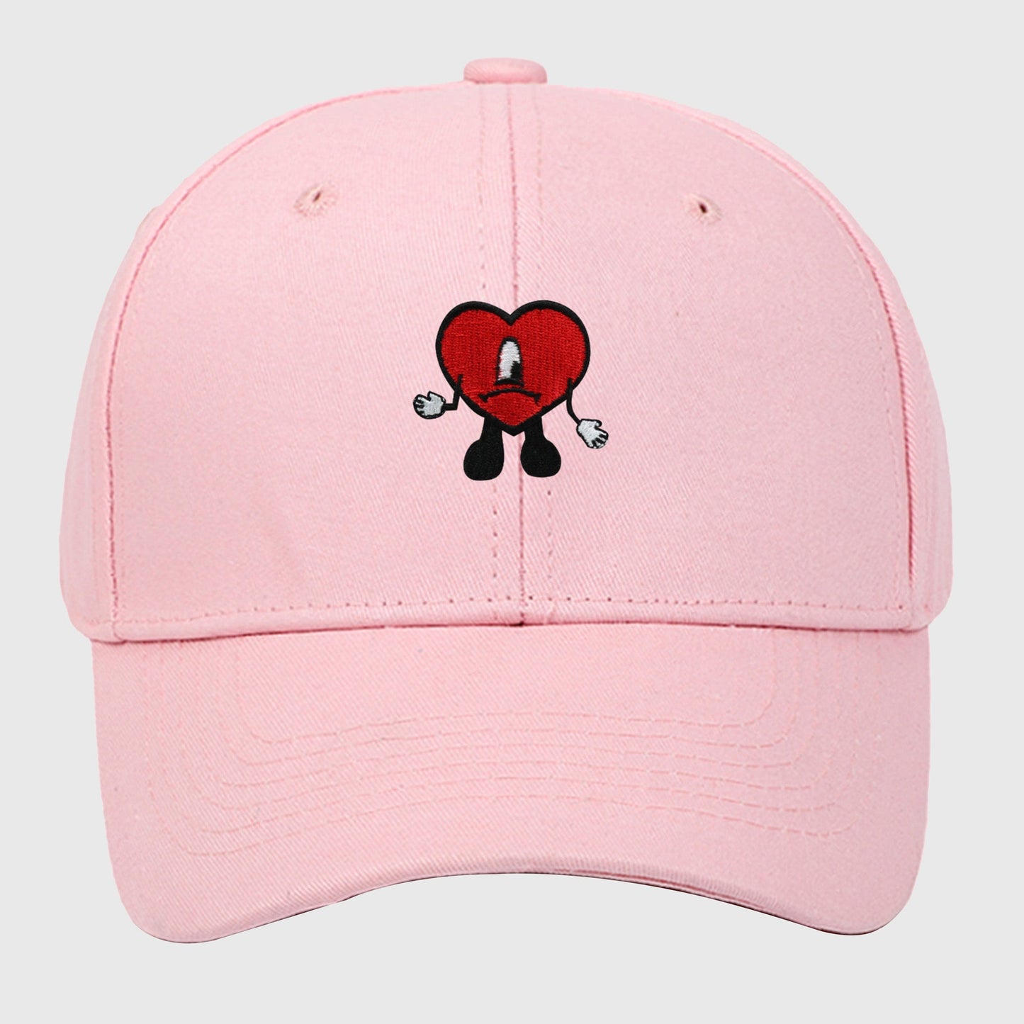 Anna-Kaci Women's Embroidered Heart Design Adjustable Baseball Cap