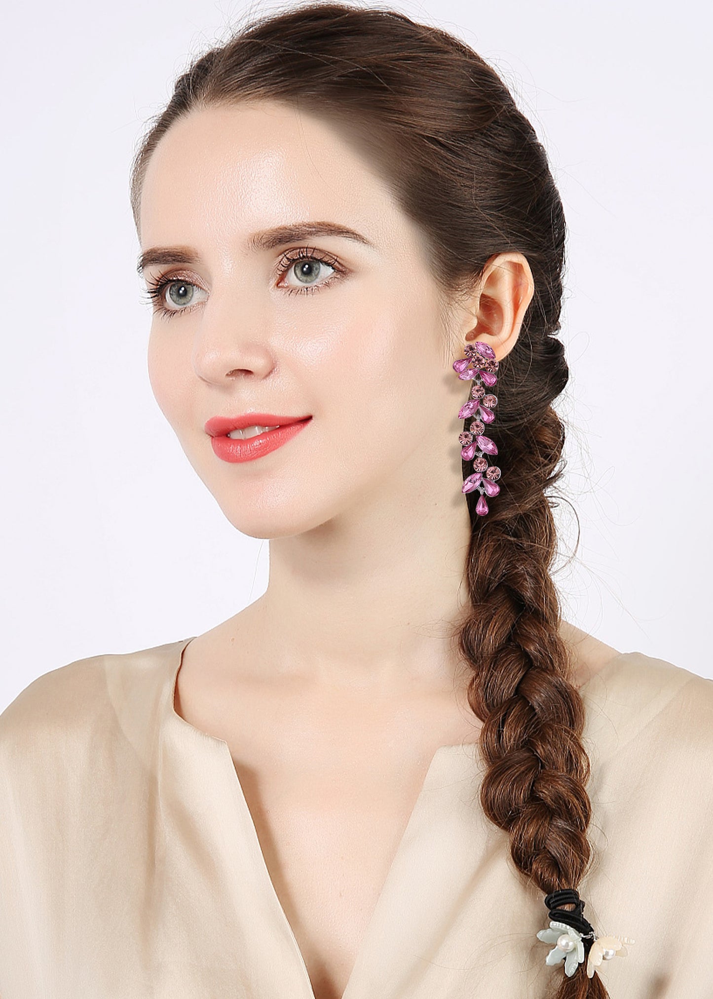 Drop Leaf Earrings Wedding Special Occasion Bridal