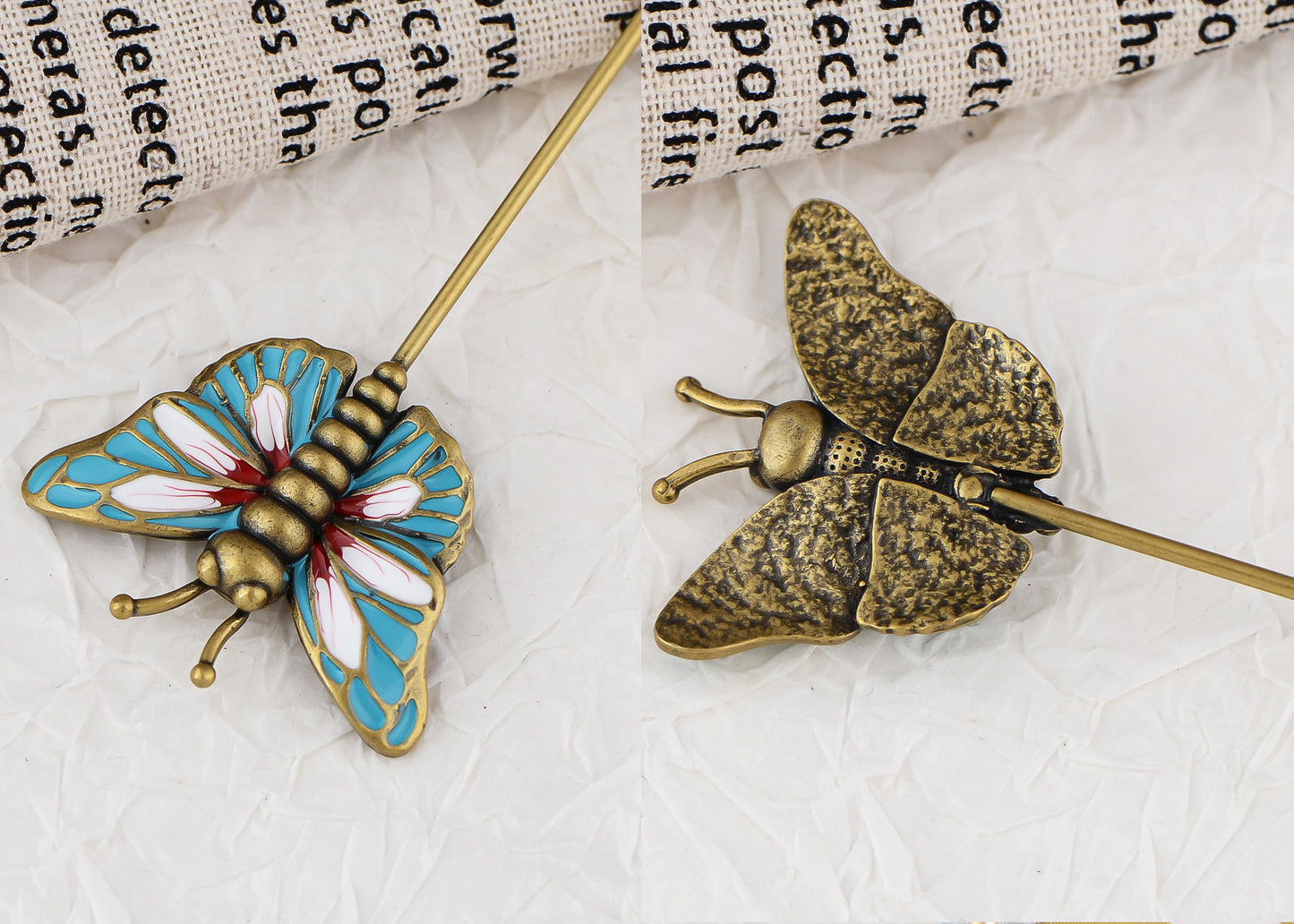 Alilang Women's Elegant Vintage Hat Pin Bendable Long Needle Lapel Pins Brooches on Hair Hat Scarf