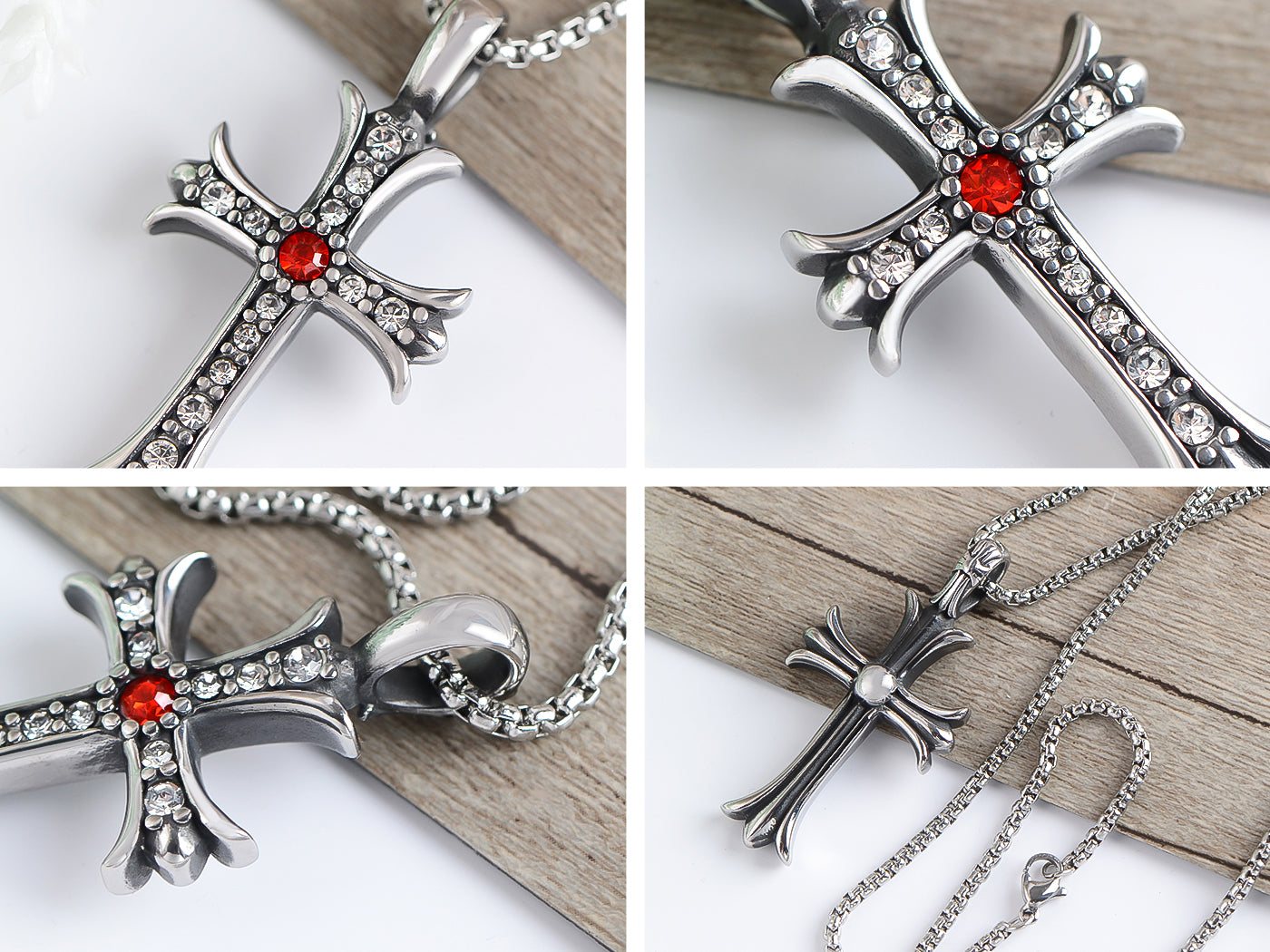 Vintage Reproduct Cross Necklace Pendant