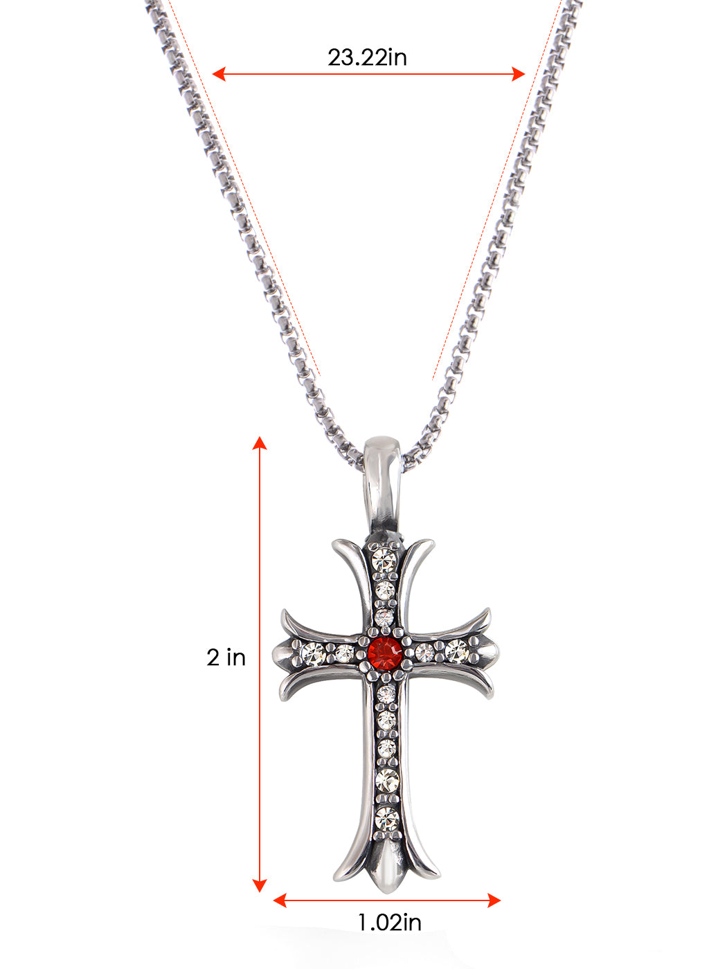 Vintage Reproduct Cross Necklace Pendant