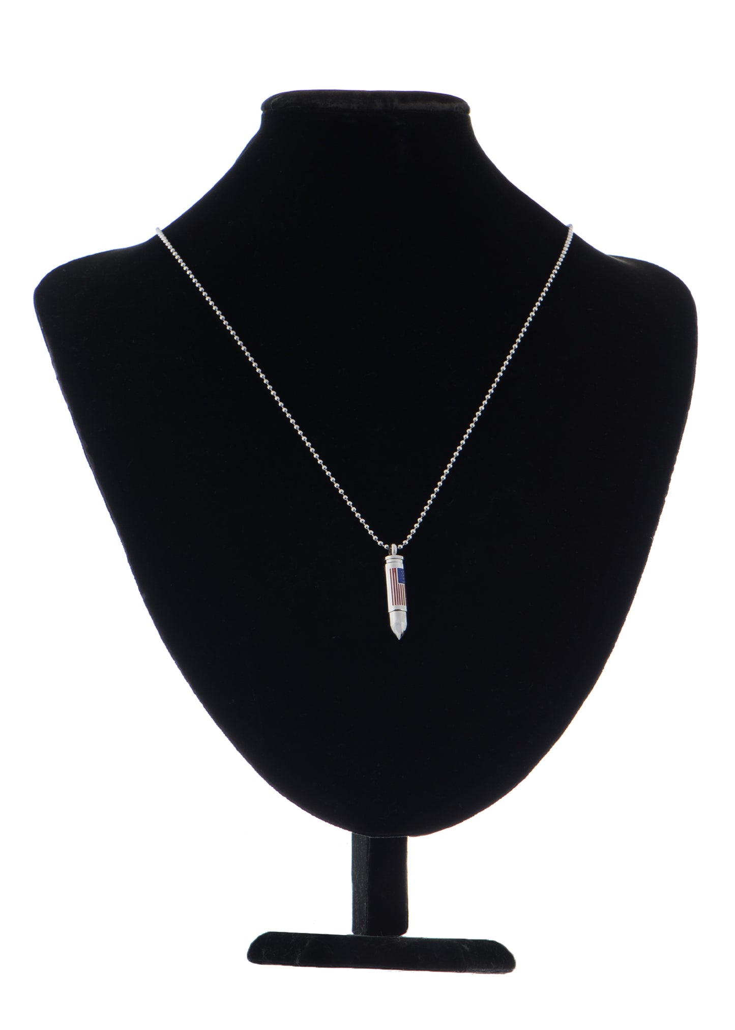 Alilang American Flag Jewelry Red Blue Crystal Rhinestones Necklace Pendant