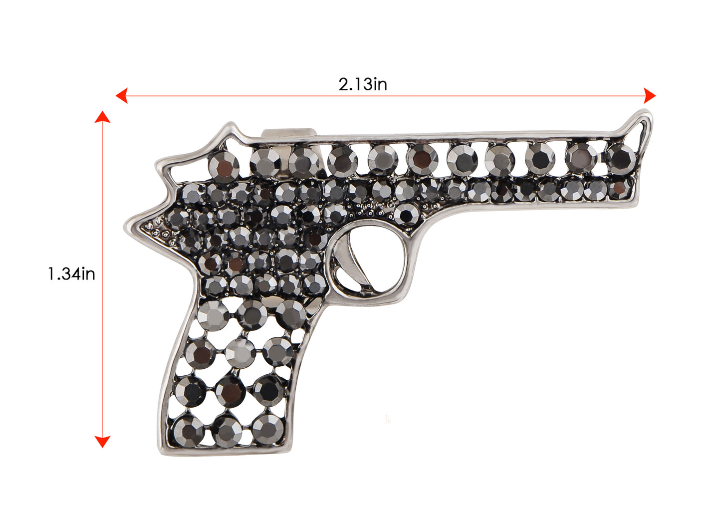 Colored Cutout Gun Pistol Ring