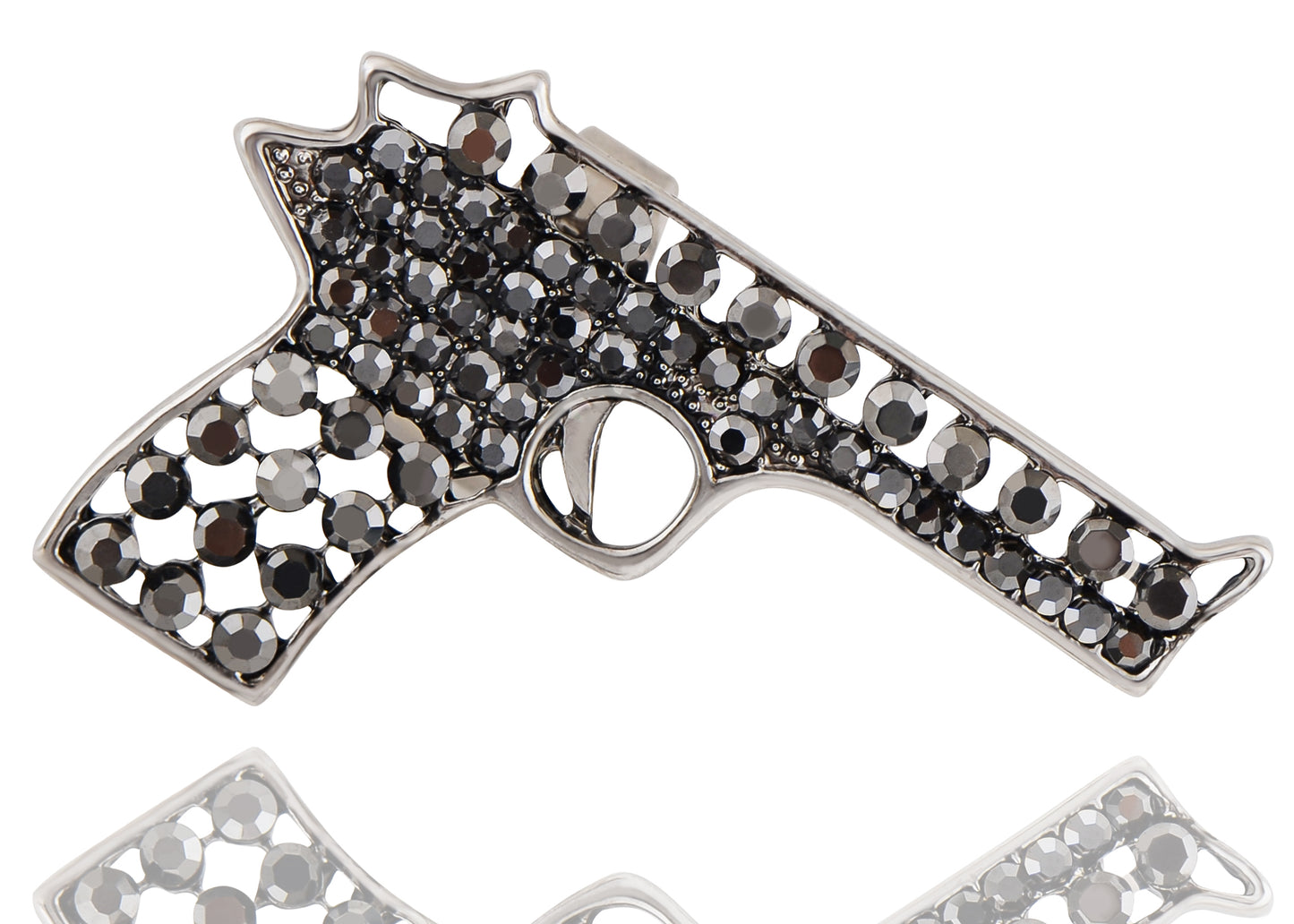 Colored Cutout Gun Pistol Ring