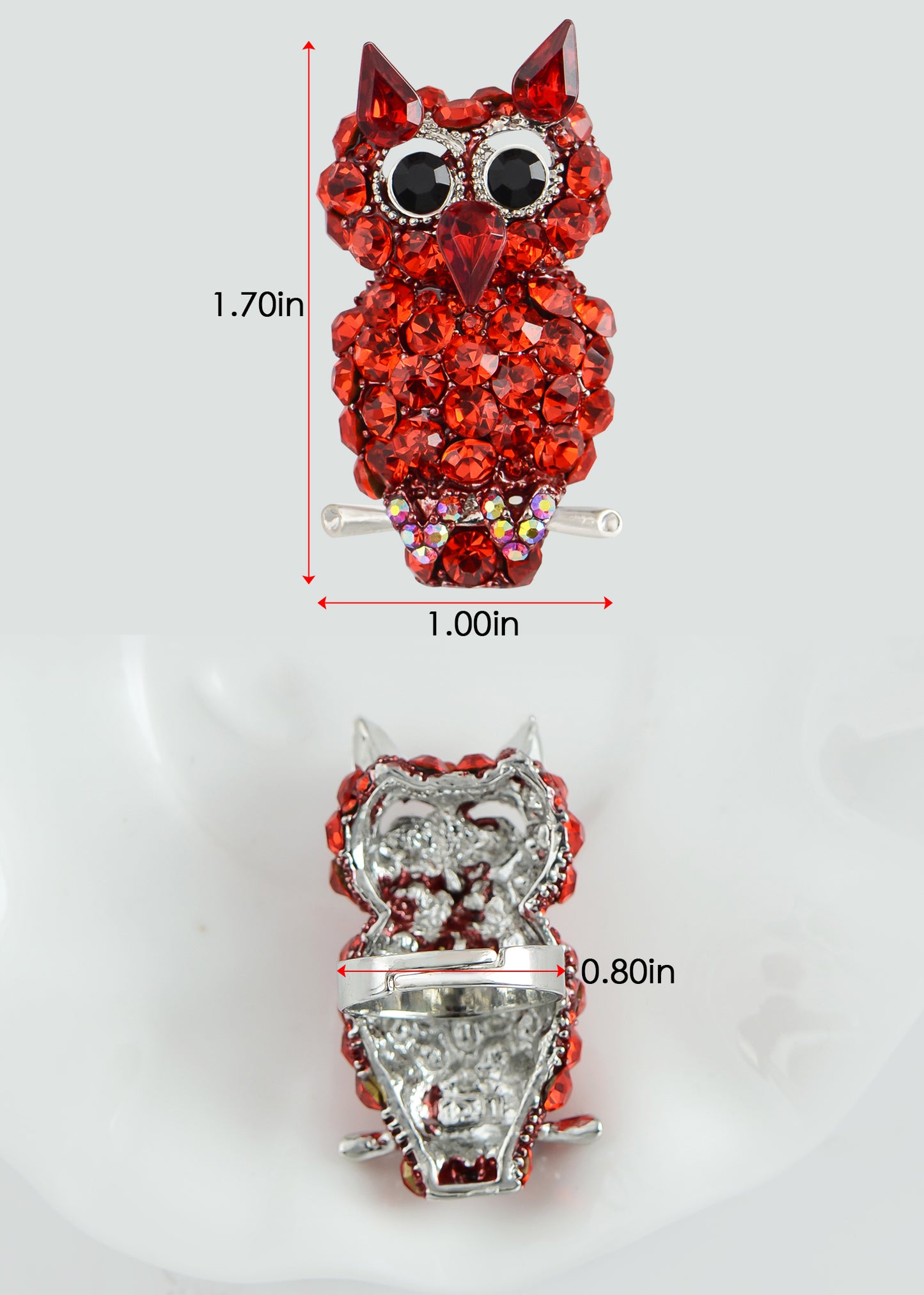 Red Big Eye Ruby Red Devil Owl Perch Bird Ring