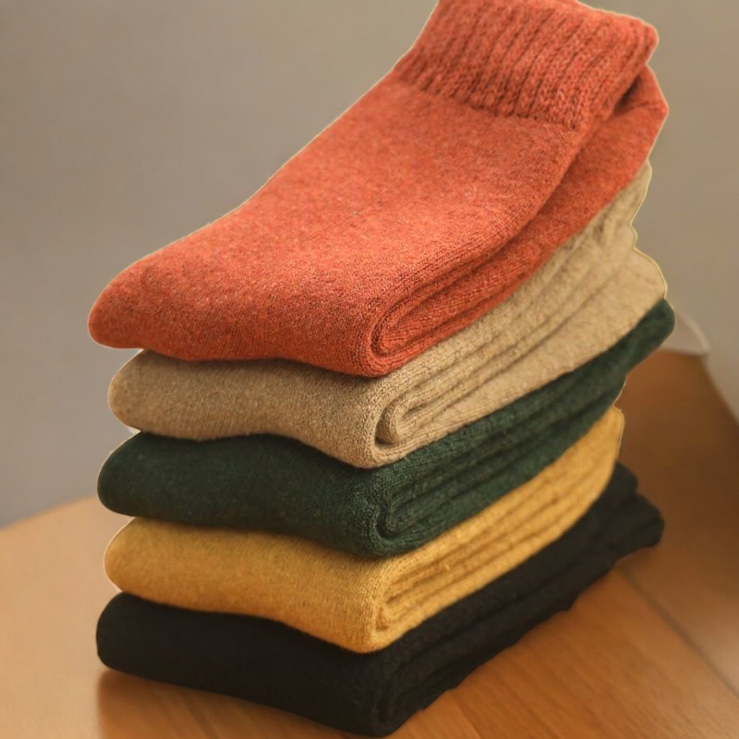 Alilang Women's 5-Pack Assorted Patterned Thick Knit Socks with Plaid and Holiday Prints