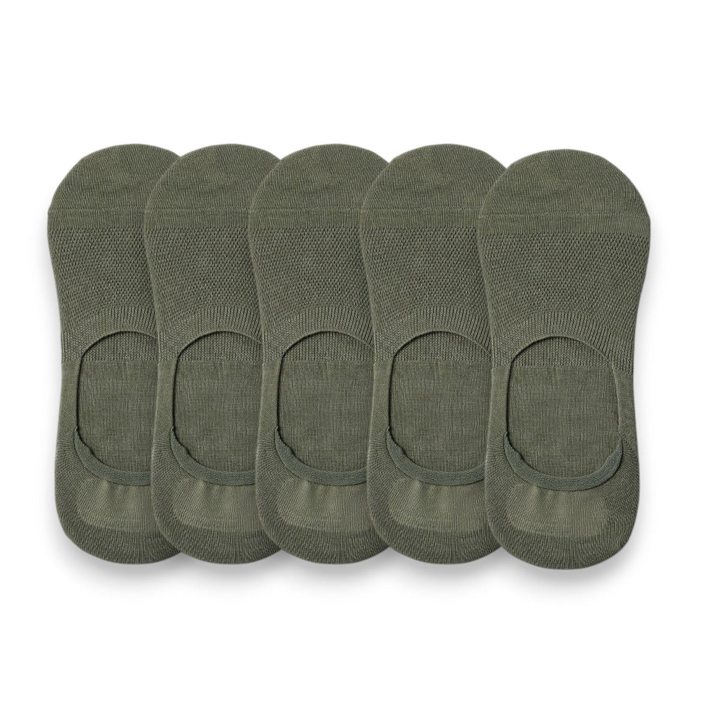 Anna-Kaci Men's 5 Pairs Low Cut Mesh Socks with Non-Slip Heel and Soft Stretch Fit