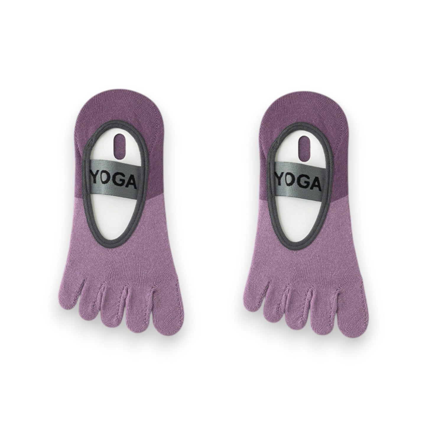 Anna-Kaci 3 Pairs Women's Cotton Sports Five Toe Anti Slip Fitness Yoga Socks with Elastic Strap