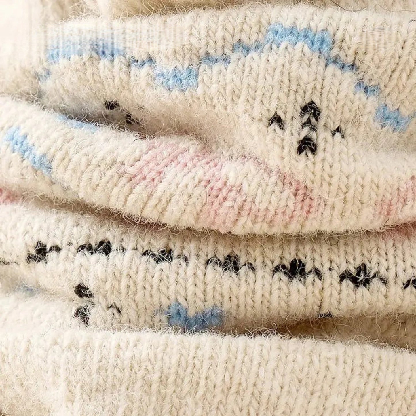 Anna-Kaci Women's 3-Pair Pack Crew Socks with Heart and Bow Pattern Knit Design Perfect for Gifting and Everyday Wear