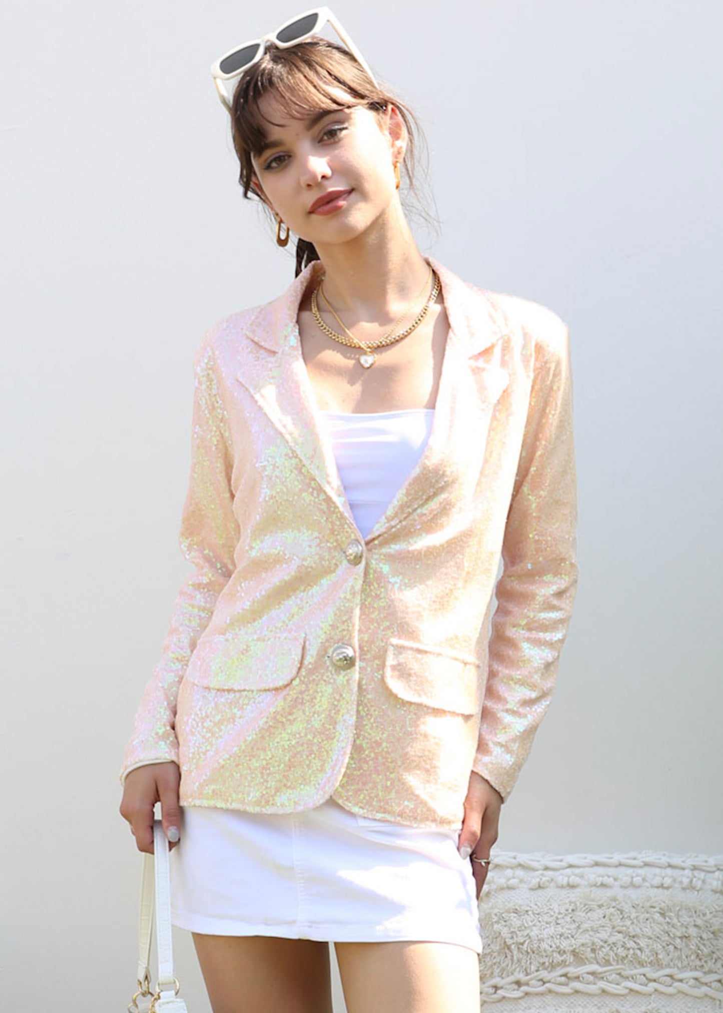 Evening Sparkle Sequin Blazer Jacket