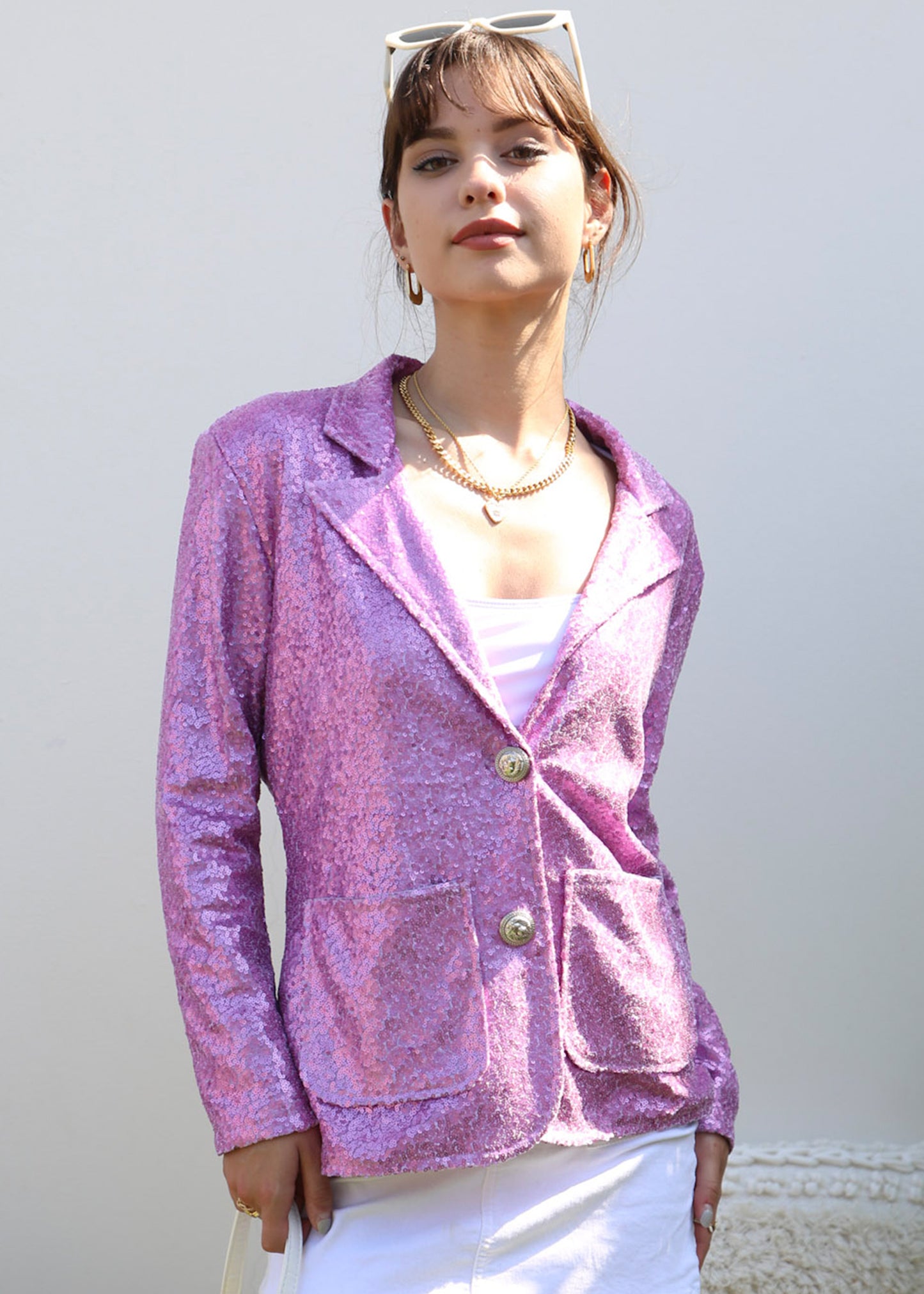 Evening Sparkle Sequin Blazer Jacket