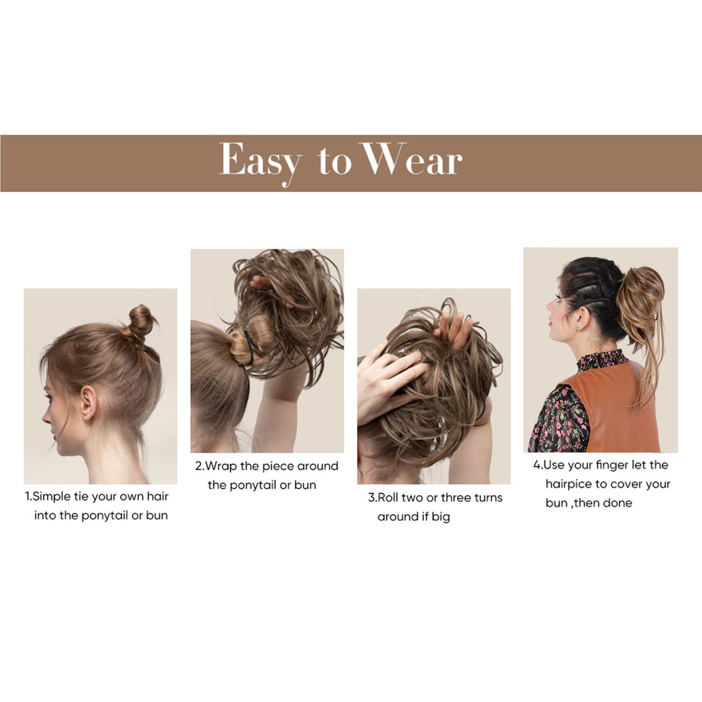Alilang 7.8 Inch Messy Bun Hair Piece for Women