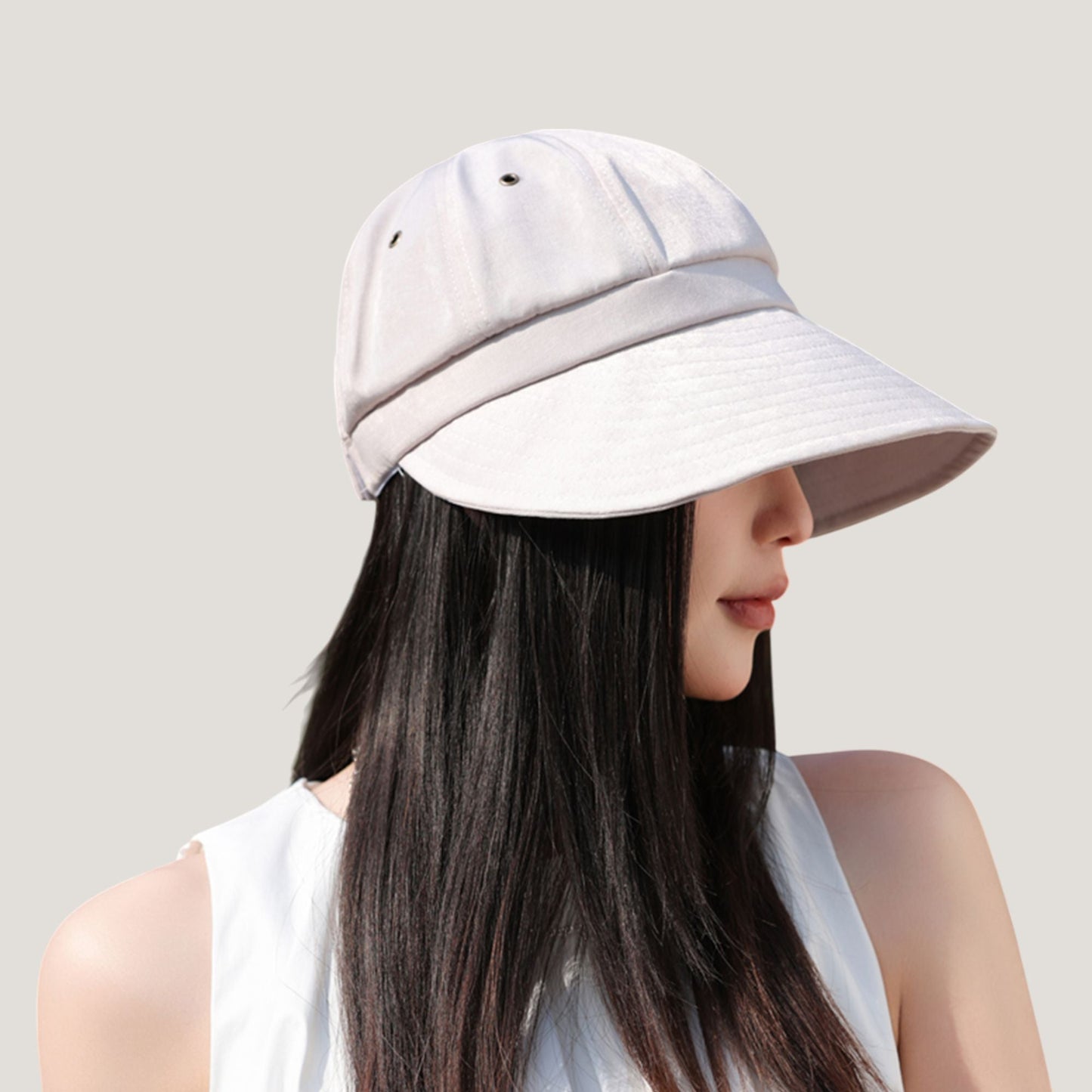 Anna-Kaci Womens Wide Brim Baseball Cap Bundle with UV Protection Ponytail Hole and Ventilated Eyelets Casual Outdoor Style