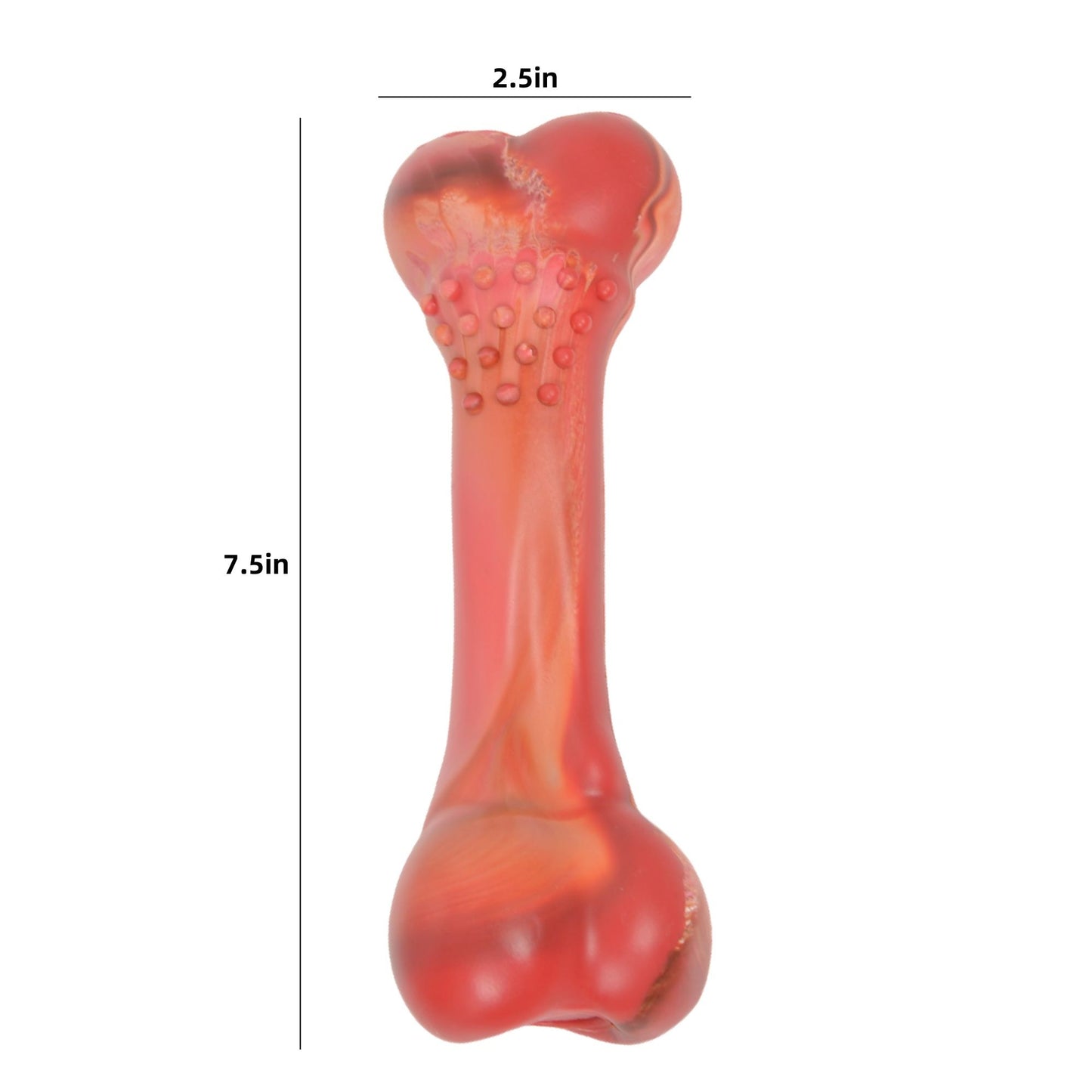 Alilang Interactive Dog Chew Bone Squeaker Natural Rubber Durable Design for Medium and Large Dogs