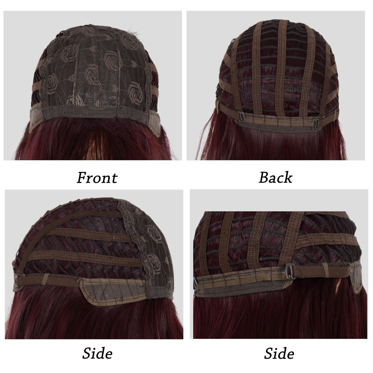 Alilang Medium Length Straight Bob Wigs 14 inch Synthetic with Bangs Daily Party Cosplay Hair Wig for Wome