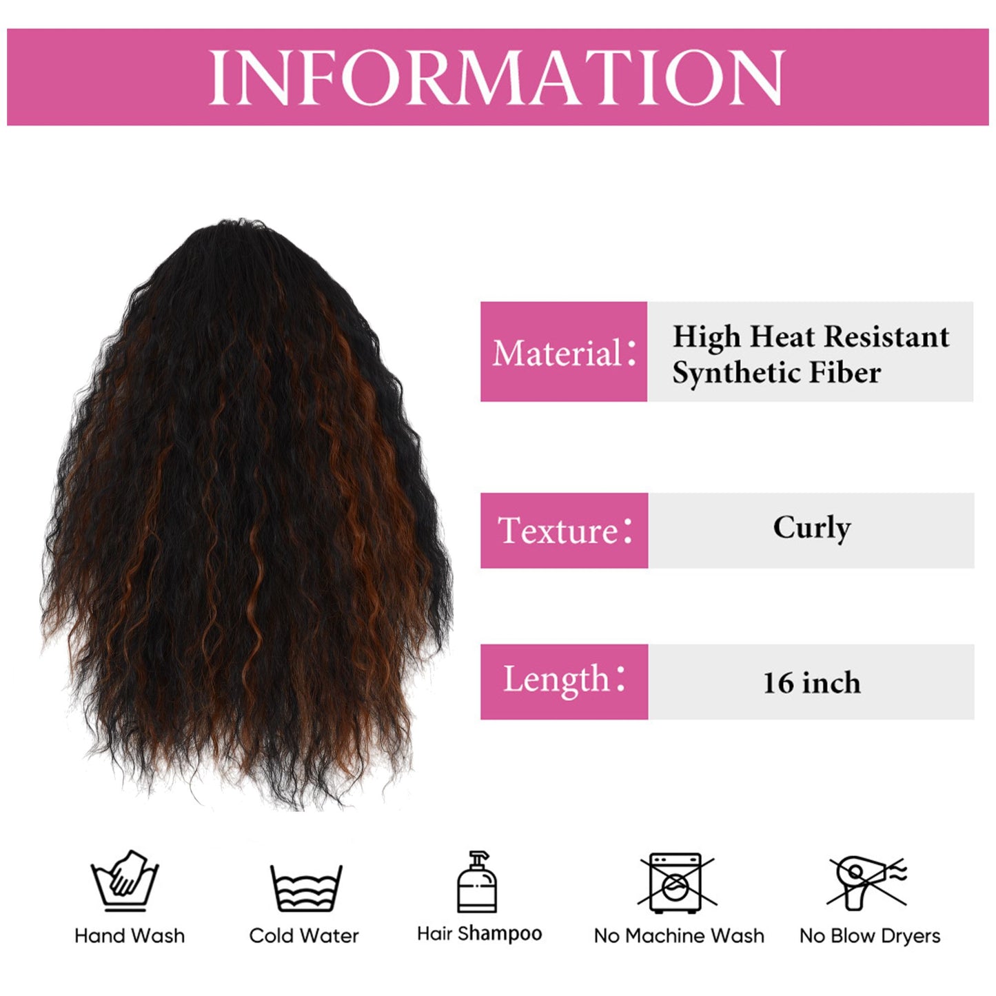 Alilang Curly Ponytail Extension Drawstring Ponytail Extension 16 Inch Kinky Curly Pony Tail Hair Extensions Fake Hairpieces Mixed Wine Red