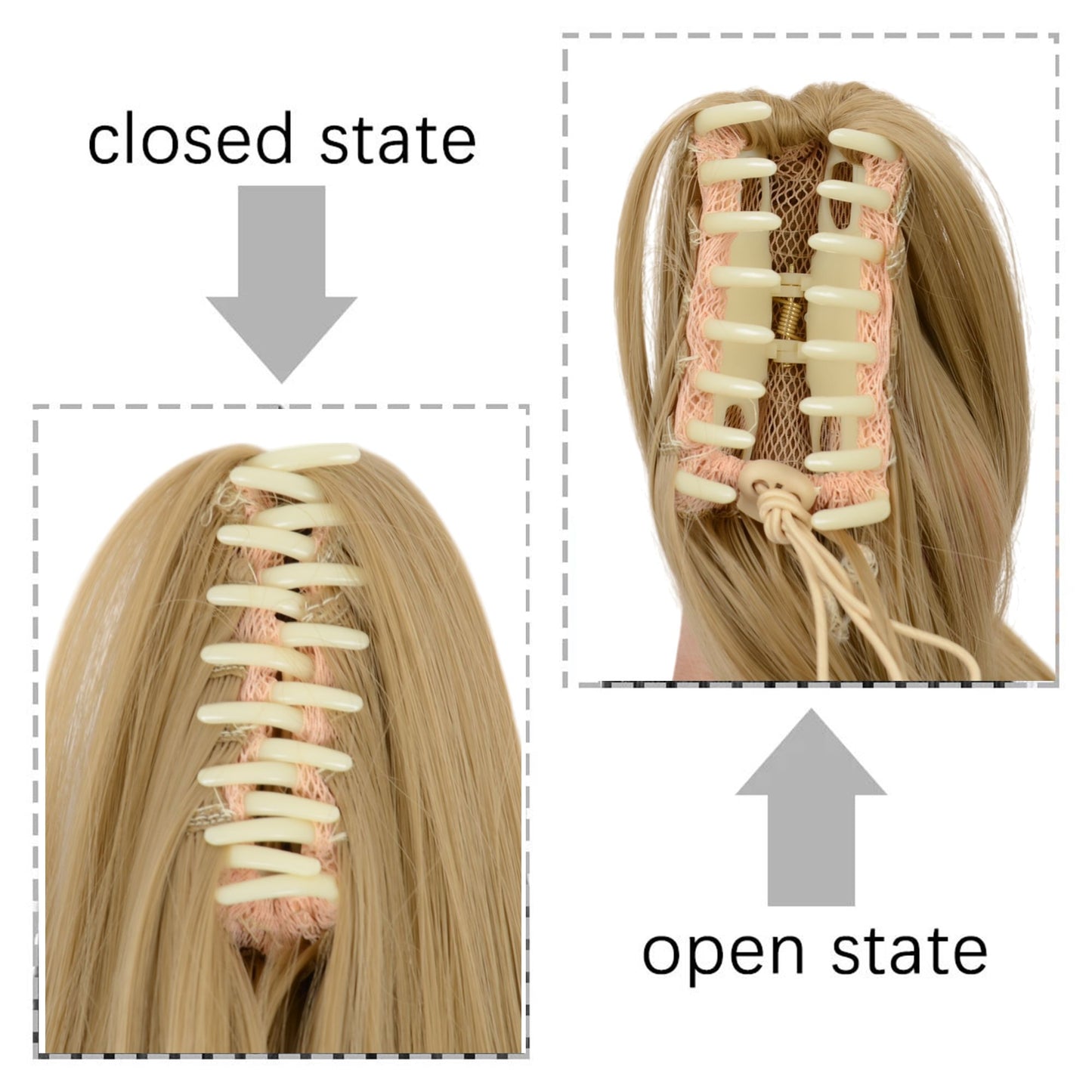 Alilang Claw Clip Long Straight Ponytail Extension Natural-Looking Hairpiece 24 Inch