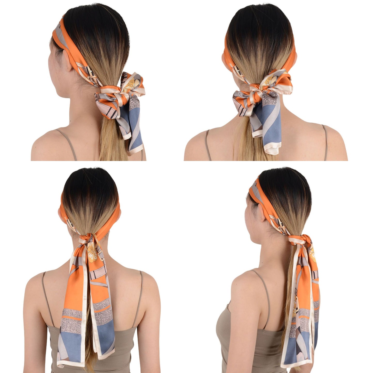 Anna-Kaci 100% Silk Scarf Long Headscarf Neck Shawls Hair Wraps for Women