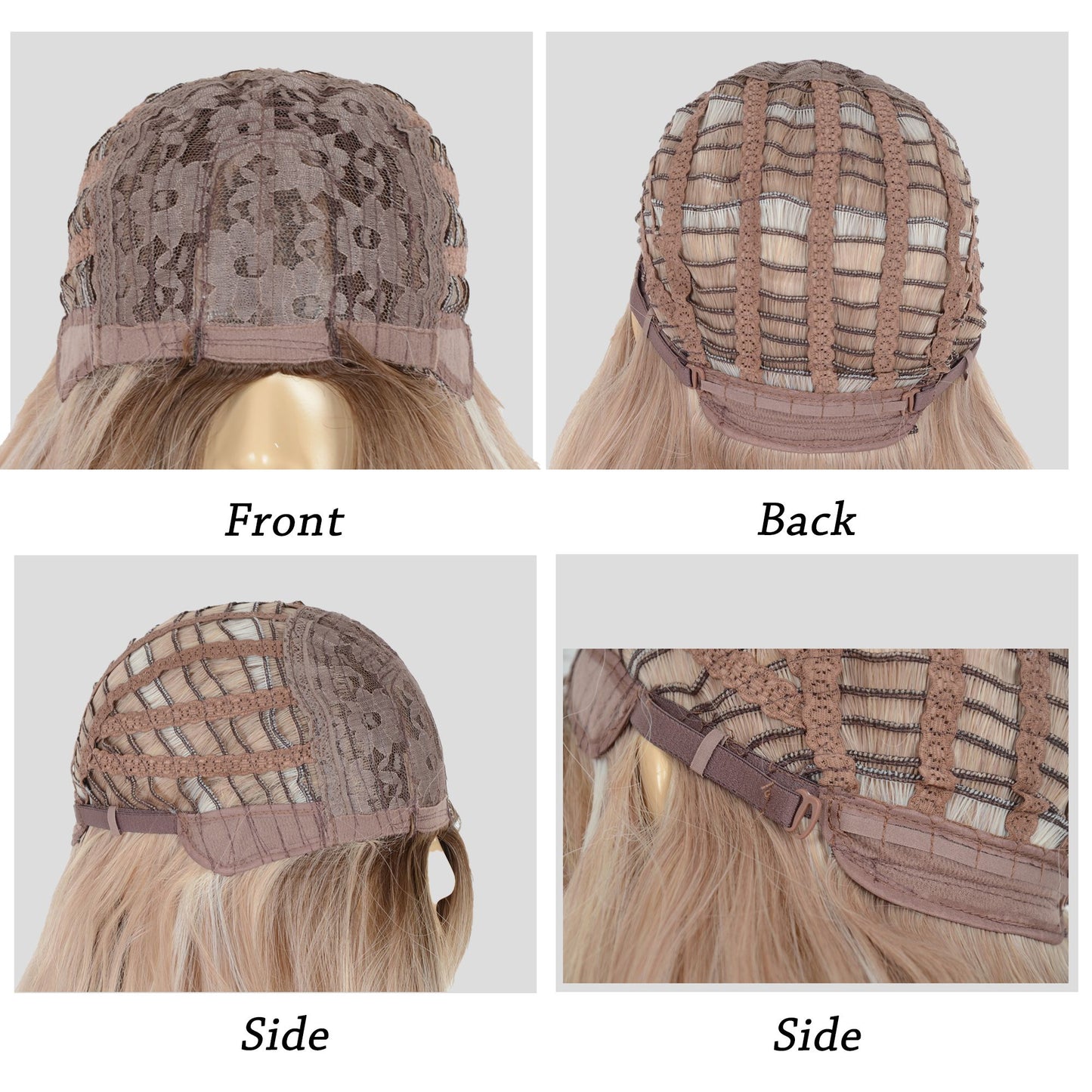 Alilang Long Wavy Wig for Women with Lace Hairline Heat Resistant Synthetic Wig for Daily and Party Use