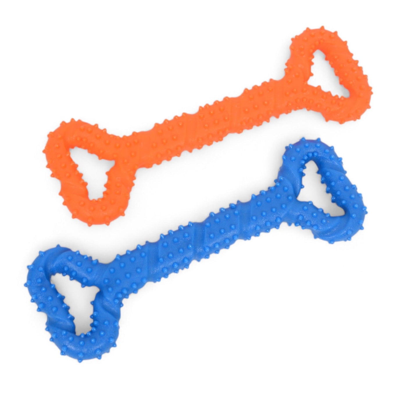 Alilang Durable Textured Chew Toy for Dogs with Double Handle Design TPR Material for Active Play and Dental Health