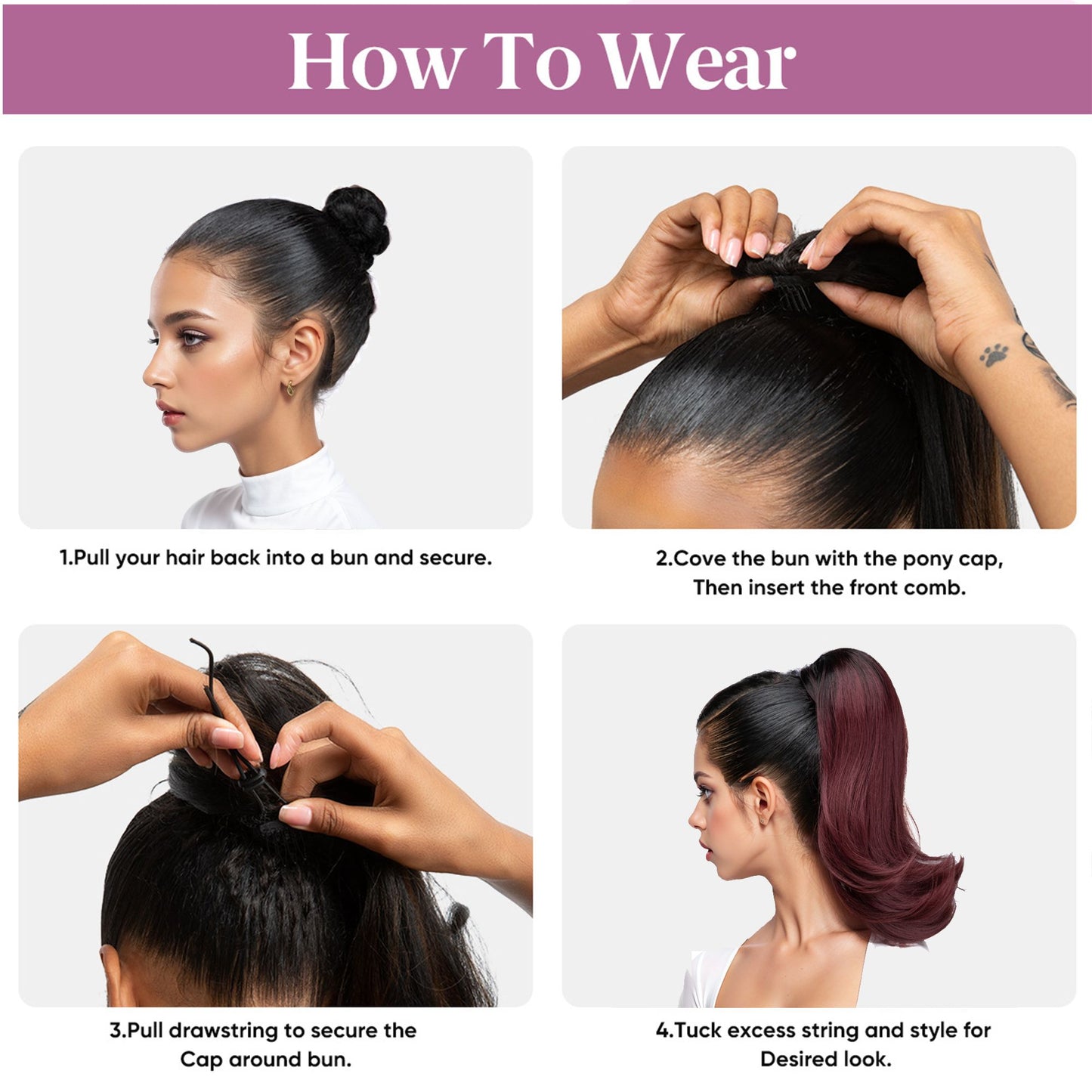 Alilang 14 Inch Short Curly Drawstring Ponytail Extension High Hea Resistant Synthetic Fiber for Natural Looking Curls