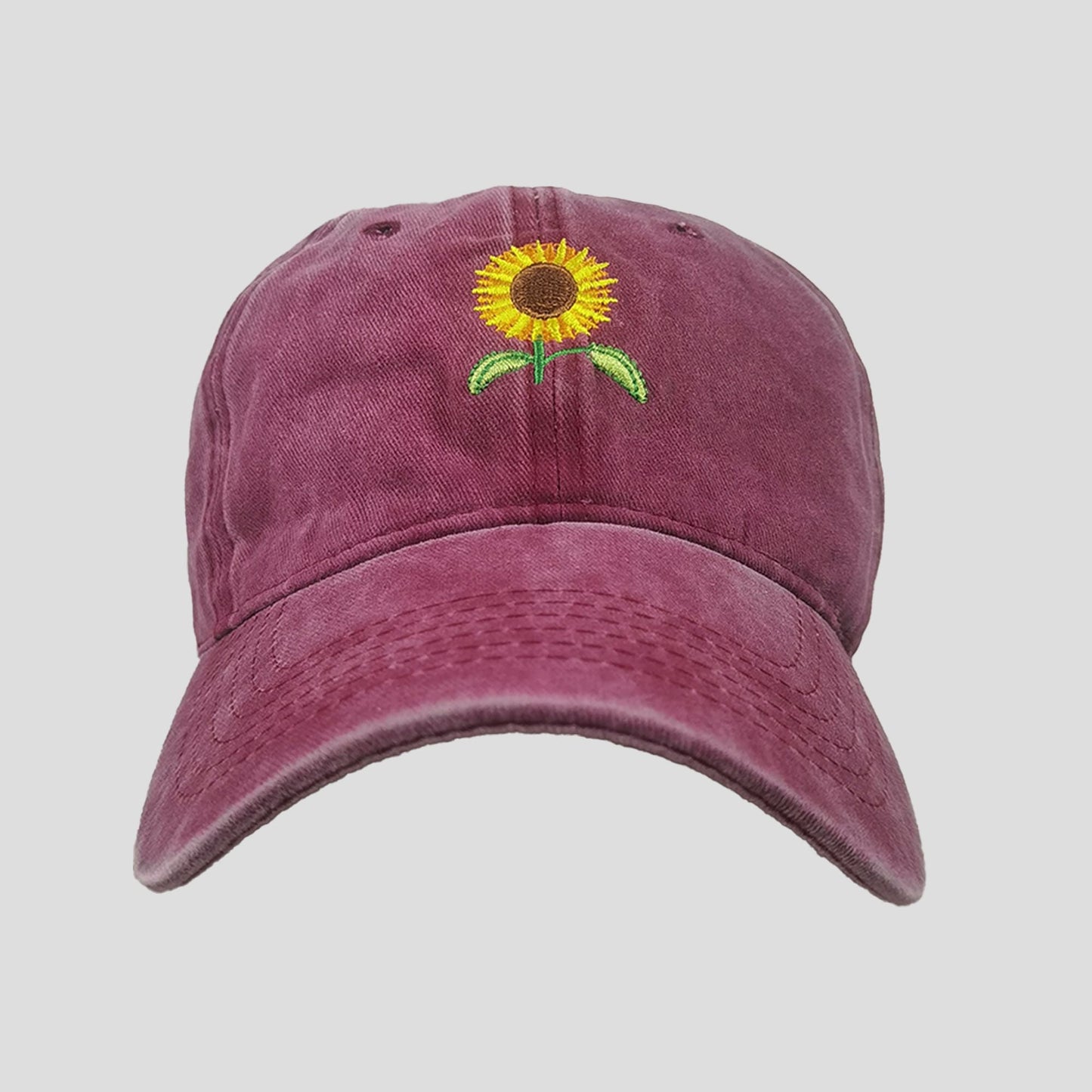Anna-Kaci Women's Baseball Cap with Sunflower Embroidery