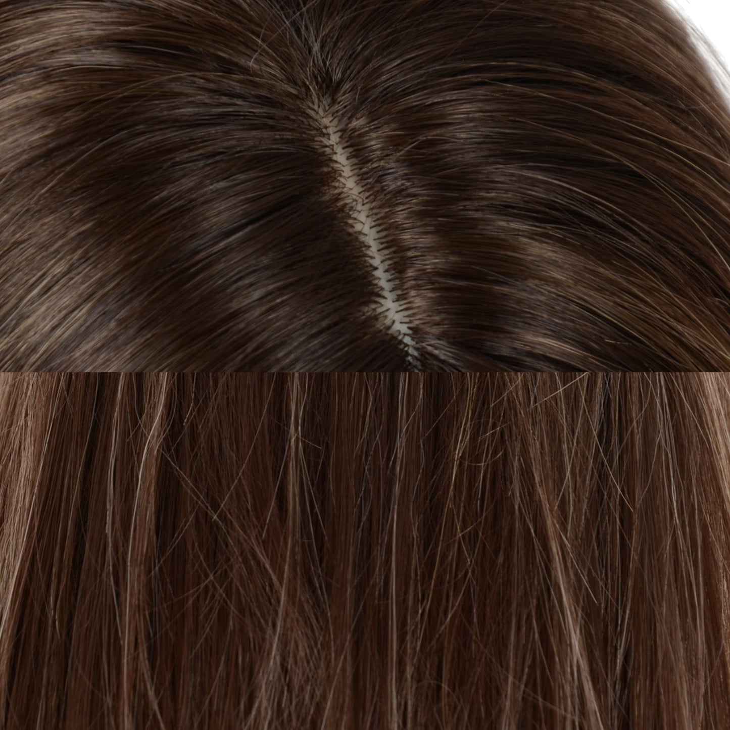 Alilang Long Blonde Wig with Curtain Bangs and Dark Roots Heat Resistant Synthetic Layered Wig for Women, 24 Inches