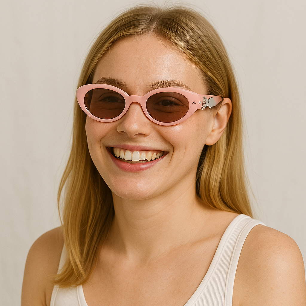 Anna-Kaci Women's Classic Elliptical Small Frame Bow Sunglasses UV400 Protection