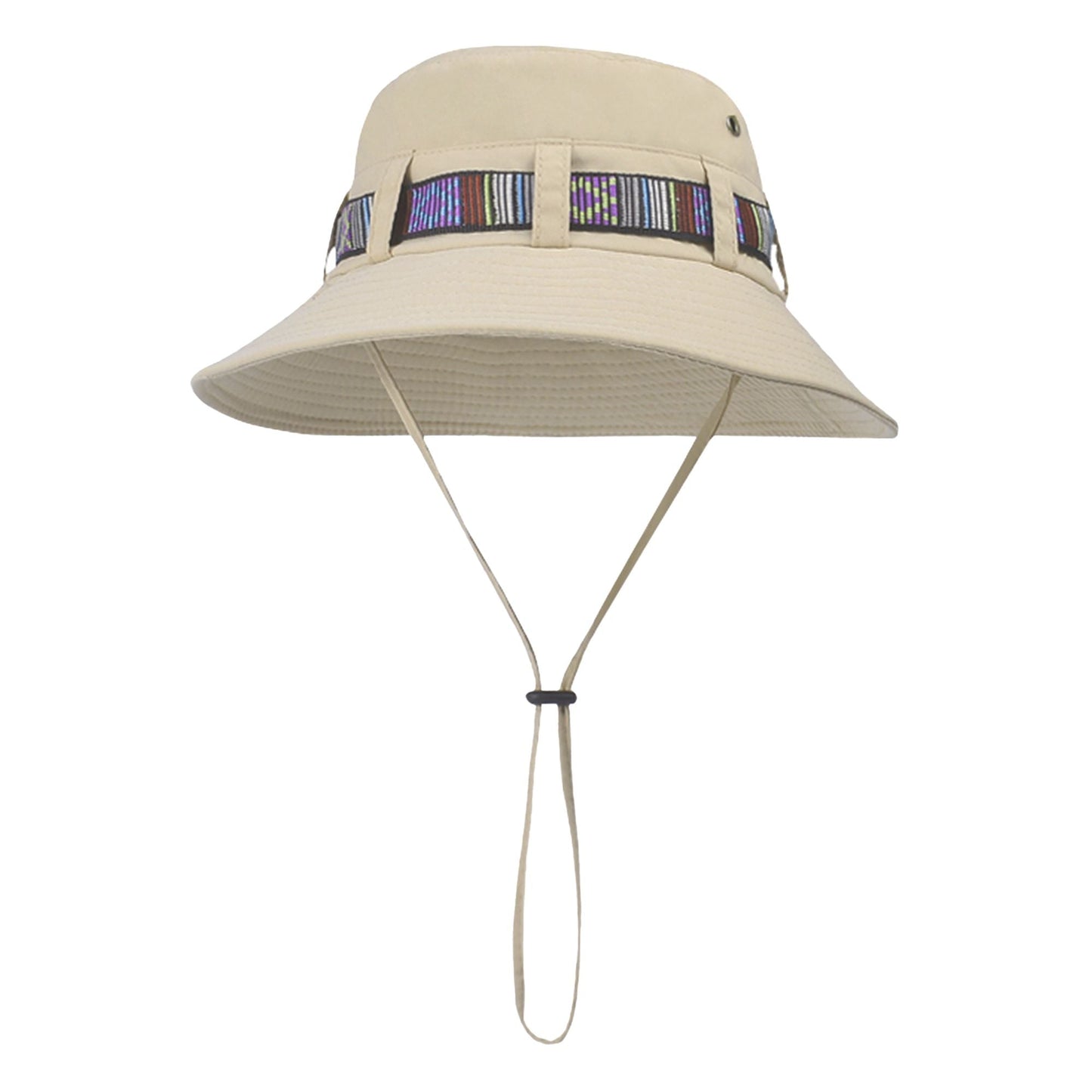 Anna-Kaci Wide Brim Bucket Hat with Colorful Ribbon Trim Breathable Mesh Lining and Adjustable Chin Strap for Outdoor Use