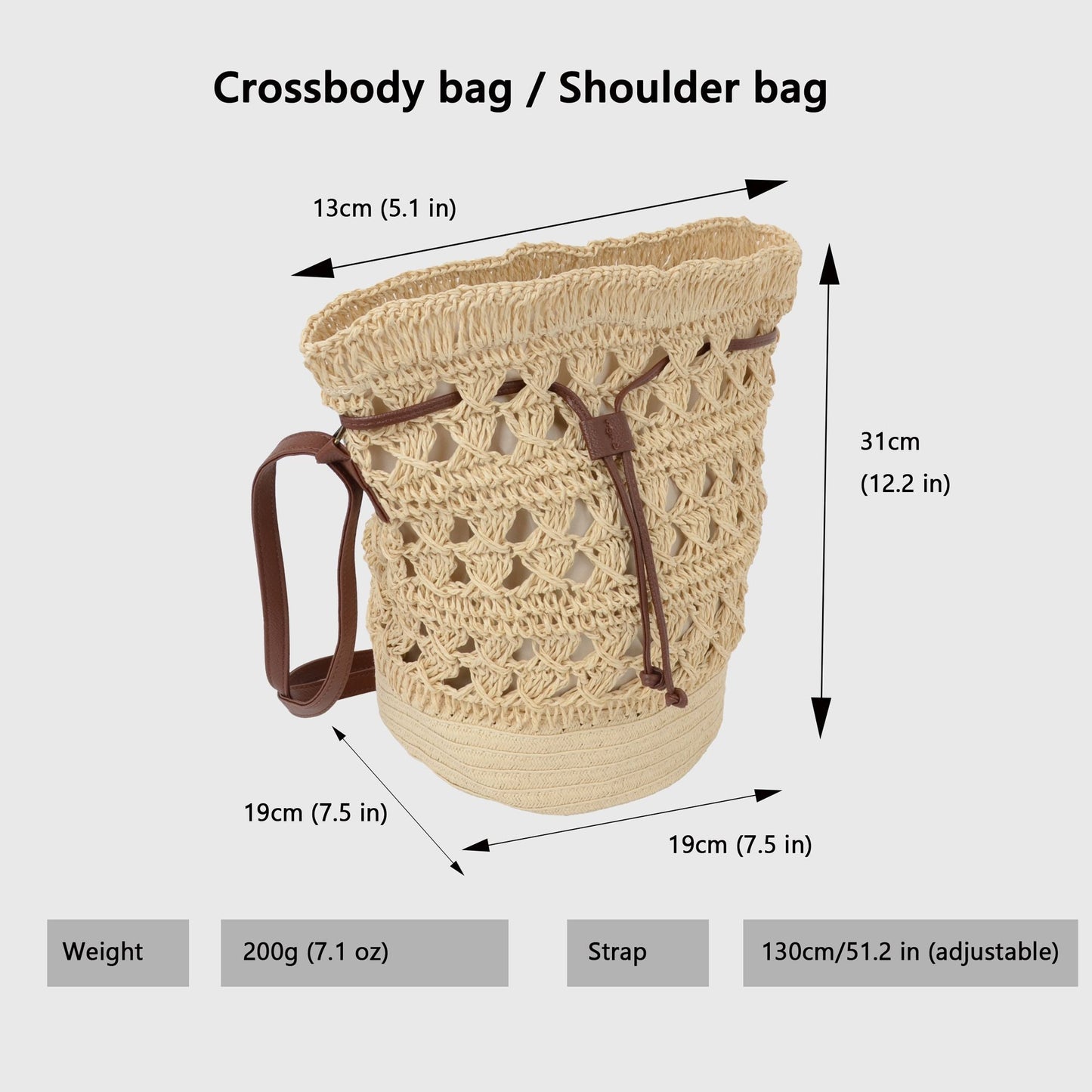 Anna-Kaci Women's Bohemian - Style Crochet Shoulder Bag