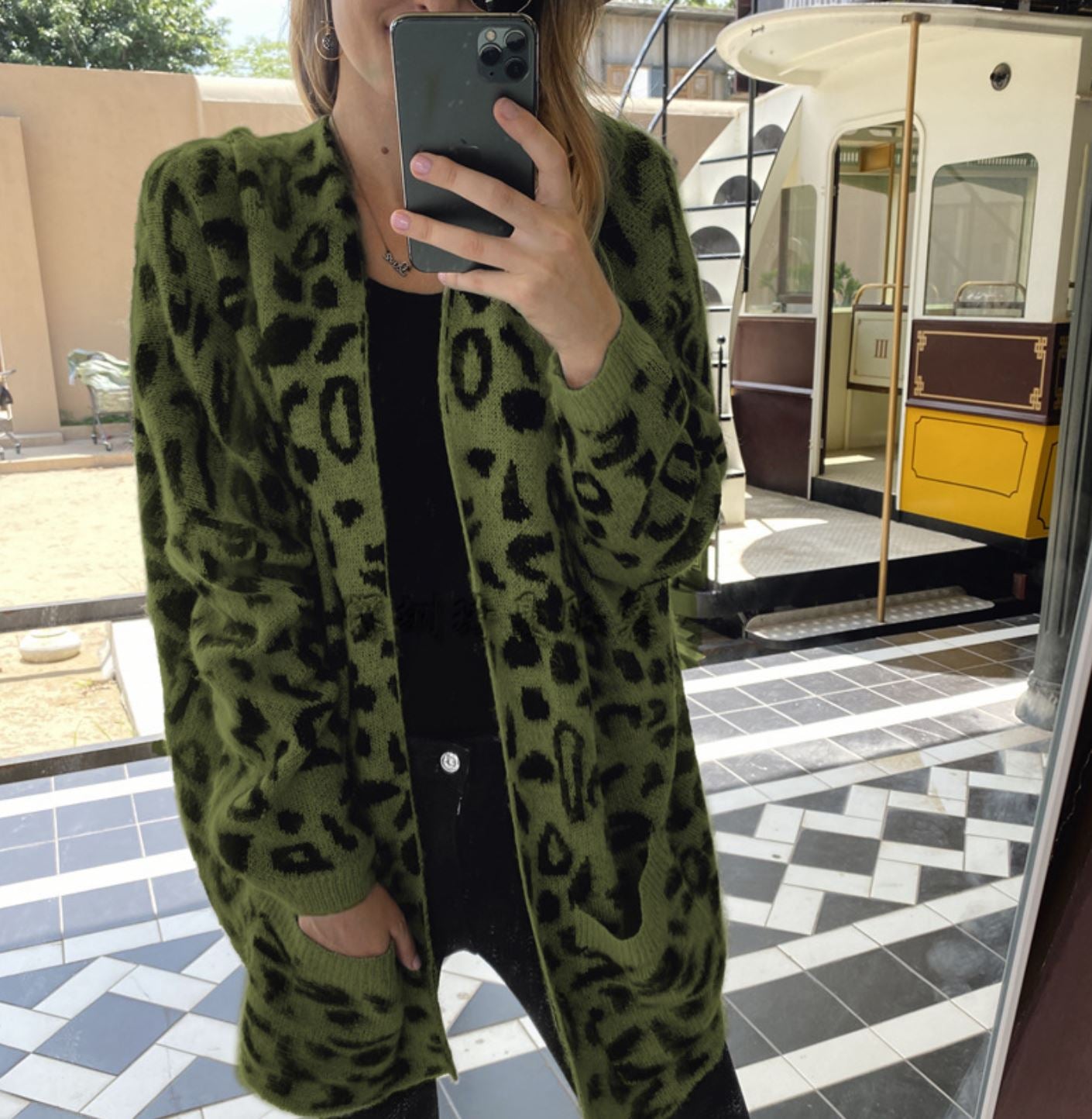 Leopard Pocket Lounge Cardigan