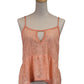 Honey Punch Ruffled Drop Waisted Lace Summer Tank With Keyhole Neckline Detail - ALILANG.COM
