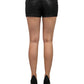 Cotton Candy USA Leather Shorts With Side Spikes Exposed Front Zipper Closure - ALILANG.COM