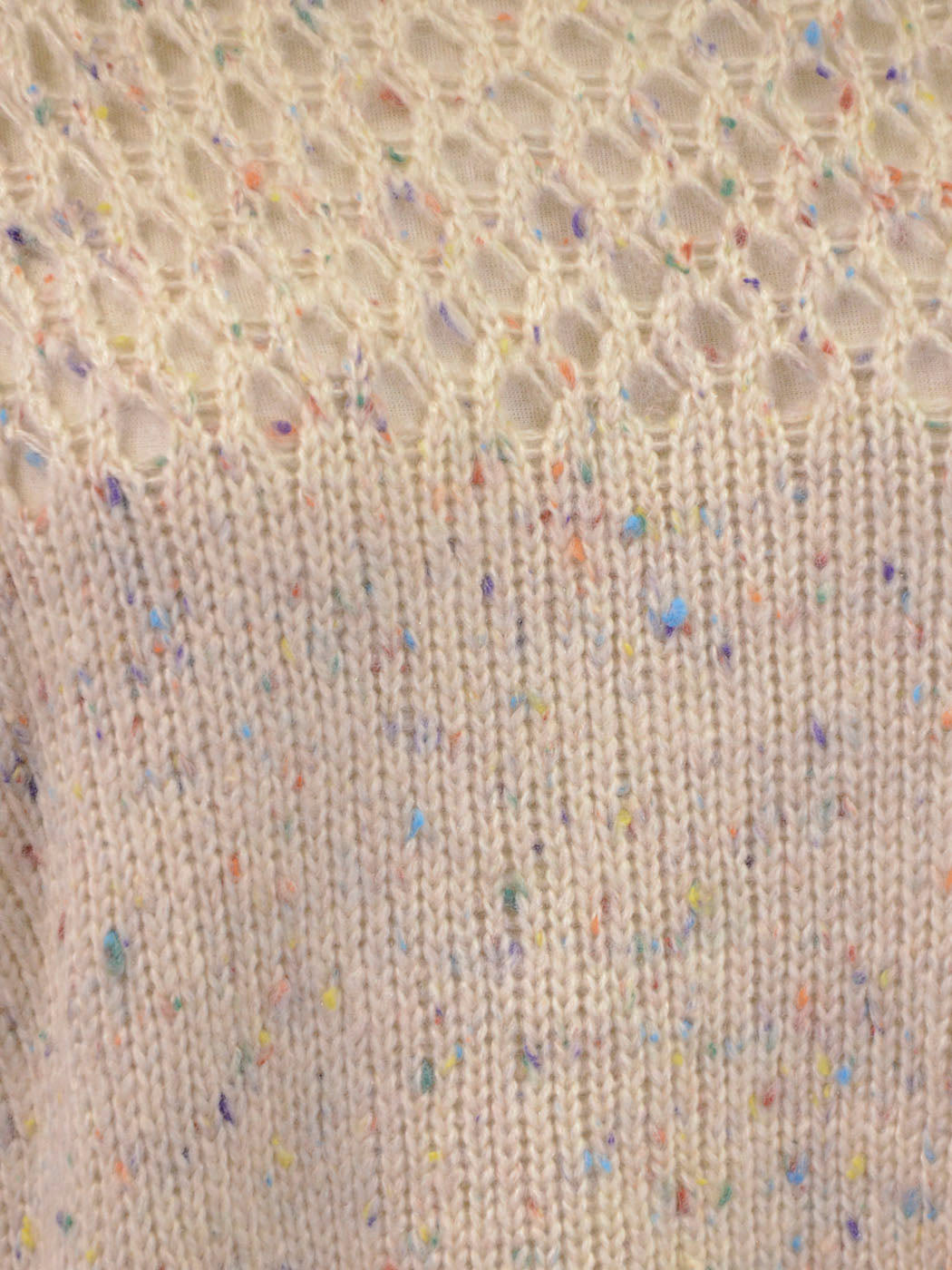 Lush Oversized Long Sleeved Speckled Knit Jumper With Loose Knit Neckline - ALILANG.COM