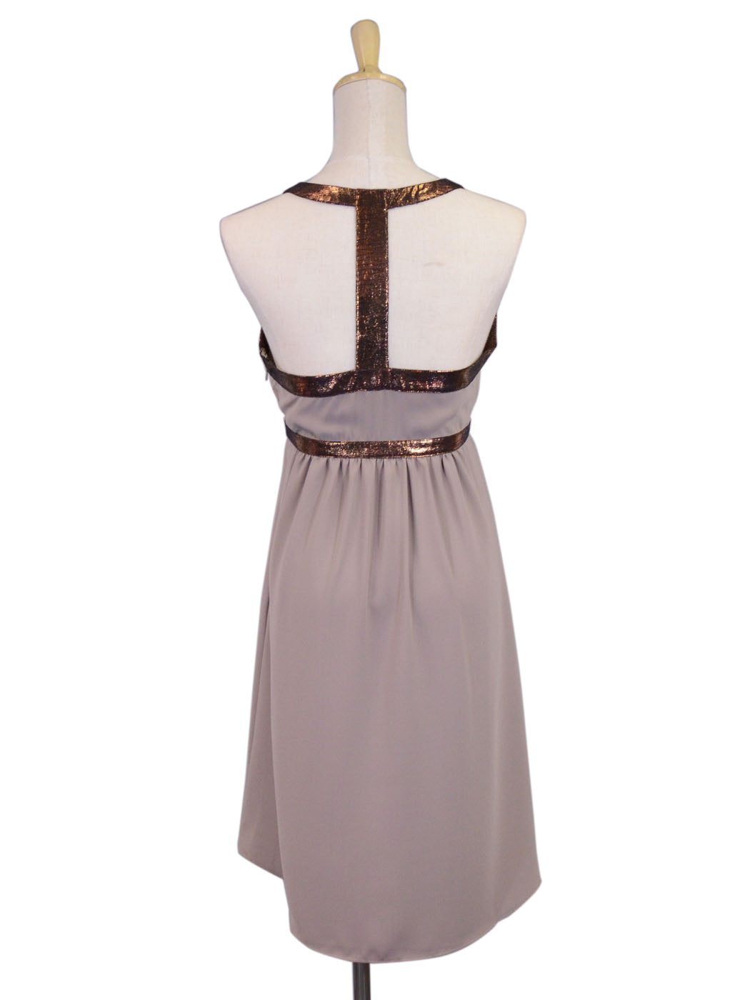 Gentle Fawn Grecian Flowy High Lo Dress With Snake Skin Print Straps And Cutouts - ALILANG.COM