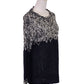Lush Lightweight Mixed Yarn Black And White Long Sleeved Sweater Pullover - ALILANG.COM