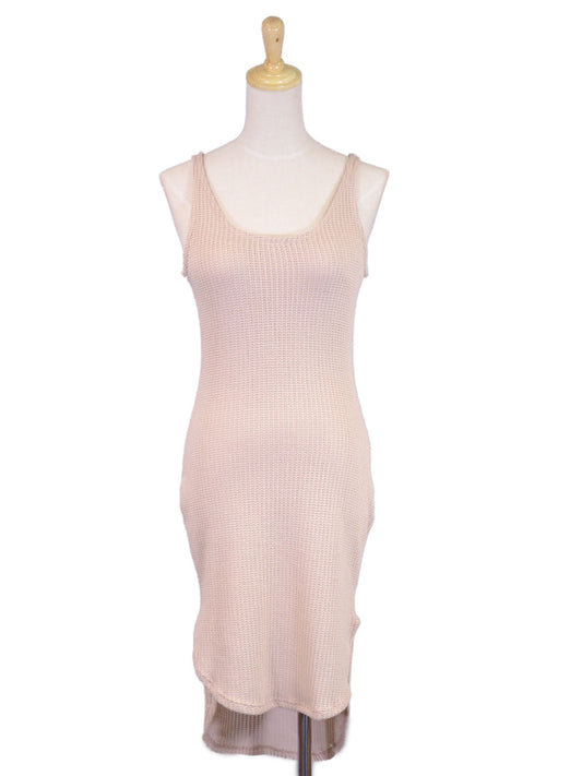 Honey Punch Knitted Strapless Tank Scoop Neckline Dress With Removable Slip - ALILANG.COM