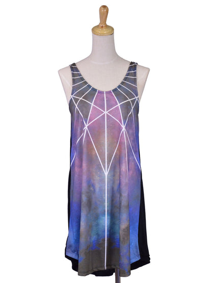 Gentle Fawn Brand Adrift Cosmic Print Abstract Shapes Galaxy Tank Top Dress - ALILANG.COM