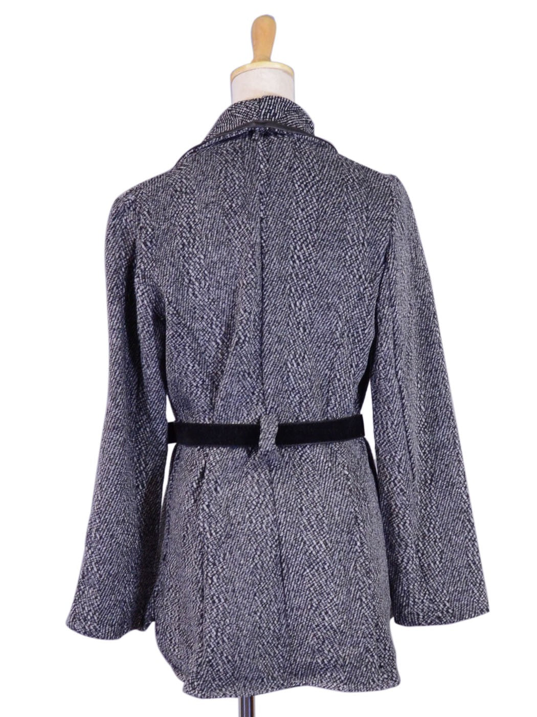 Oxford Circus Glam Long Sleeves Single Breasted Open Drapped Front Belted Coat - ALILANG.COM