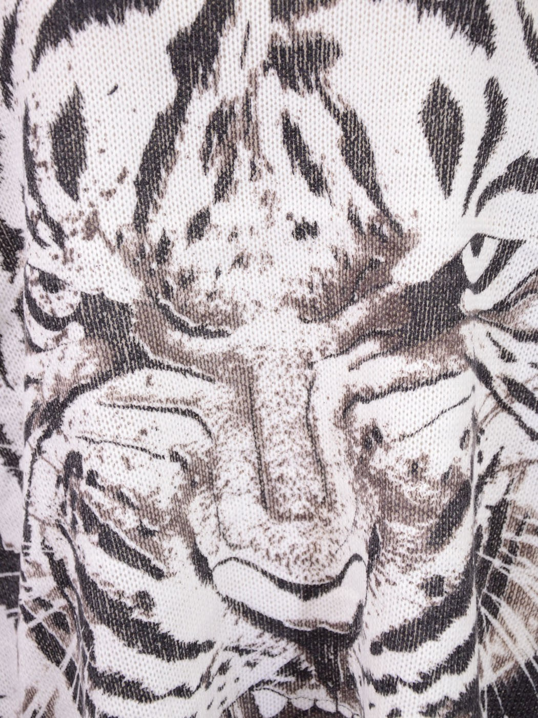 Anna-Kaci Ferocious Wild Tiger Face Print Long Sleeves Knit Pullover Sweater Top