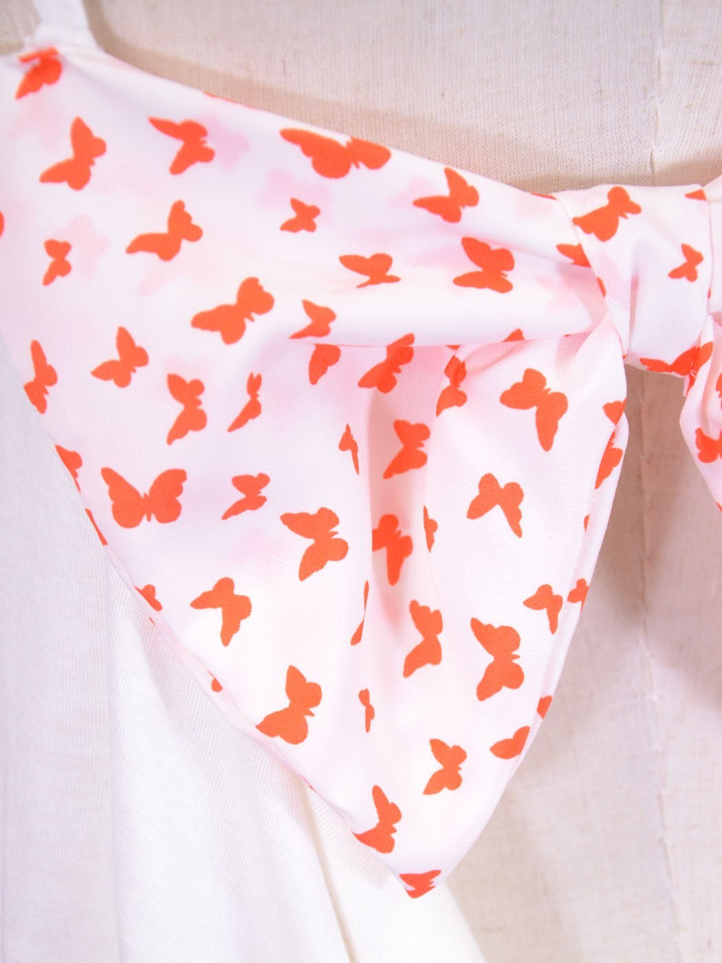 Anna-Kaci Flirty Draped Back With Printed Bow Spaghetti Strap Knit Top - ALILANG.COM
