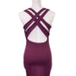 Audrey 3+1 Sexy Triple X Open Back Fitted Party Short Mini Knit Dress