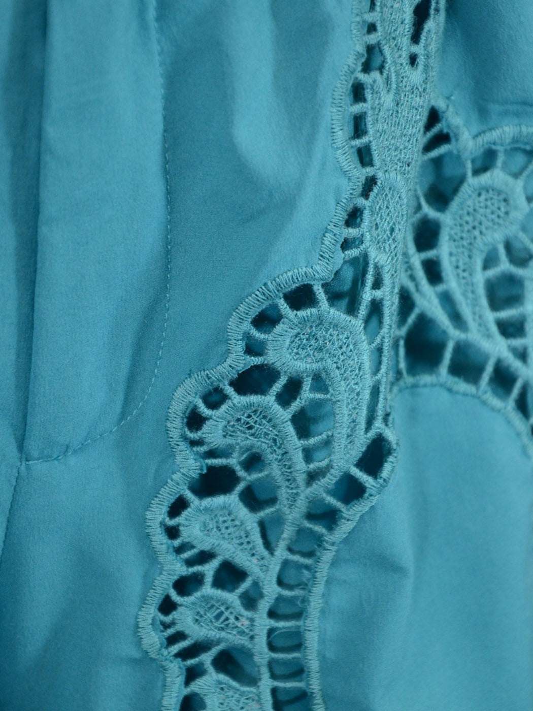 Audrey 3+1 Vintage Inspired Floral Cutout Hem High Waist Mini Woven Shorts