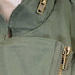 Mystree Militarian Contrast Fabric Asymmetrical Zipper Detail Vest Jacket