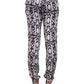 TCEC Trendy Casual Vertical Tribal Pattern Pockets Woven Sausage Trouser Pants